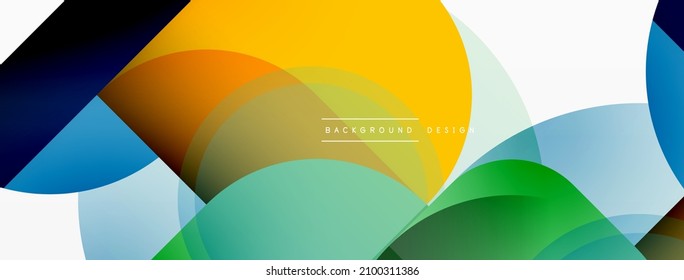 Round triangle shapes lines and circles. Geometric vector illustration for wallpaper banner background or landing page