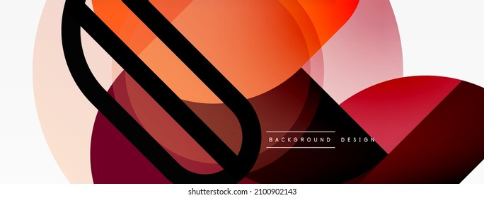 Round triangle shapes lines and circles. Geometric vector illustration for wallpaper banner background or landing page