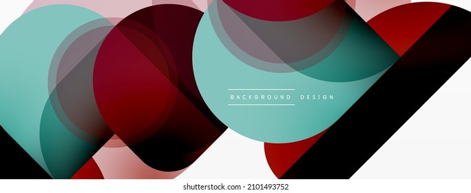 Round triangle shapes lines and circles. Geometric vector illustration for wallpaper banner background or landing page