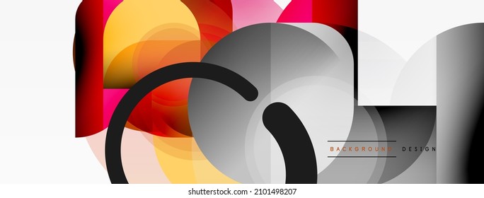 Round triangle shapes lines and circles. Geometric vector illustration for wallpaper banner background or landing page