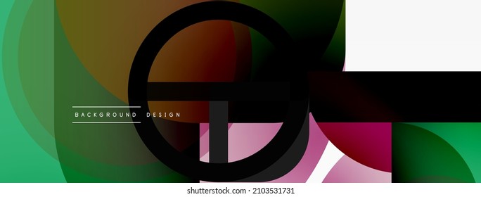 Round triangle shapes lines and circles. Geometric vector illustration for wallpaper banner background or landing page
