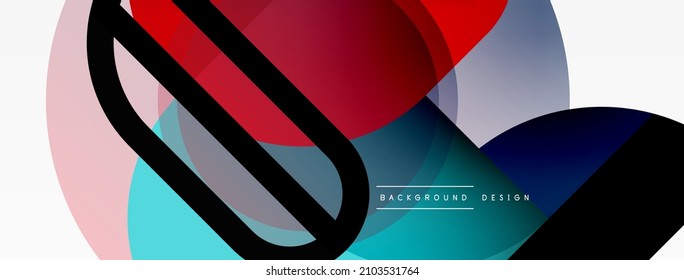 Round triangle shapes lines and circles. Geometric vector illustration for wallpaper banner background or landing page