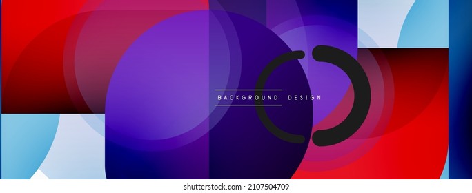 Round triangle shapes lines and circles. Geometric vector illustration for wallpaper banner background or landing page