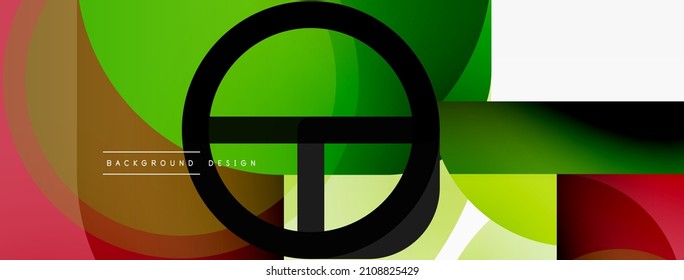 El triángulo redondeado forma líneas y círculos. Ilustración vectorial geométrica para fondo de banner de fondo o página de aterrizaje de papel pintado