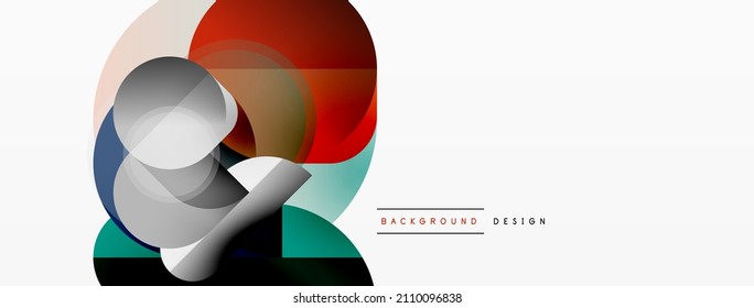 Round triangle shapes lines and circles. Geometric vector illustration for wallpaper banner background or landing page