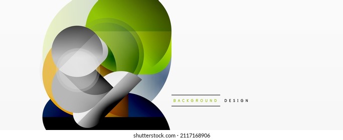 Runddreieck formt Linien und Kreise. Geometrische Vektorgrafik für Bildschirmhintergrund oder Landeeite