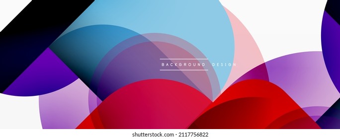 Round triangle shapes lines and circles. Geometric vector illustration for wallpaper banner background or landing page