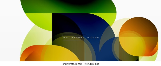 Round triangle shapes lines and circles. Geometric vector illustration for wallpaper banner background or landing page