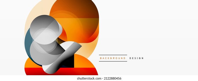Round triangle shapes lines and circles. Geometric vector illustration for wallpaper banner background or landing page