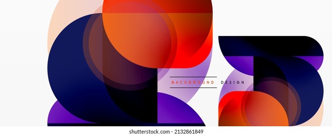 Round triangle shapes lines and circles. Geometric vector illustration for wallpaper banner background or landing page