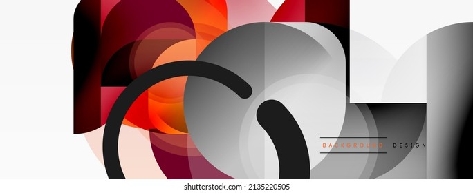 Round triangle shapes lines and circles. Geometric vector illustration for wallpaper banner background or landing page