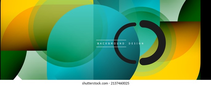Round triangle shapes lines and circles. Geometric vector illustration for wallpaper banner background or landing page