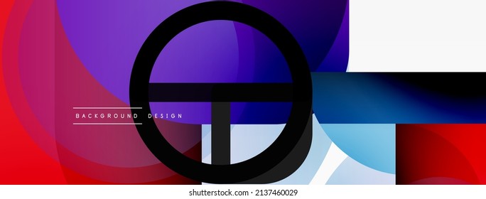 El triángulo redondeado forma líneas y círculos. Ilustración vectorial geométrica para fondo de banner de fondo o página de aterrizaje de papel pintado