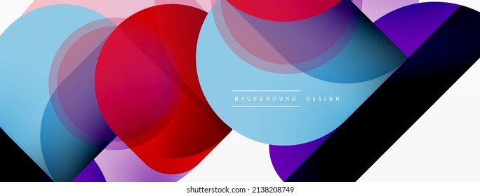 El triángulo redondeado forma líneas y círculos. Ilustración vectorial geométrica para fondo de banner de fondo o página de aterrizaje de papel pintado