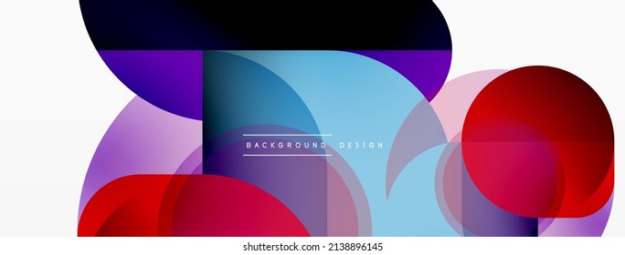 Round triangle shapes lines and circles. Geometric vector illustration for wallpaper banner background or landing page