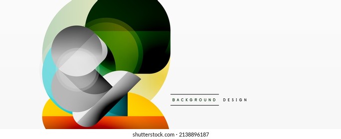 Runddreieck formt Linien und Kreise. Geometrische Vektorgrafik für Bildschirmhintergrund oder Landeeite