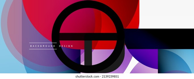 Round triangle shapes lines and circles. Geometric vector illustration for wallpaper banner background or landing page
