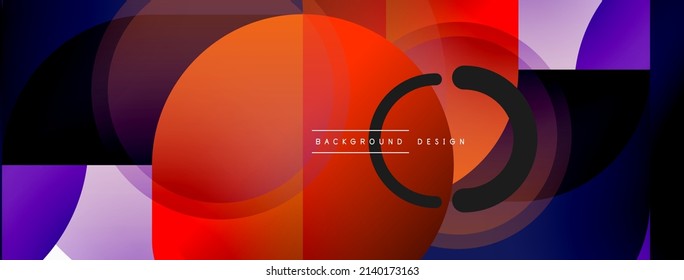 El triángulo redondeado forma líneas y círculos. Ilustración vectorial geométrica para fondo de banner de fondo o página de aterrizaje de papel pintado
