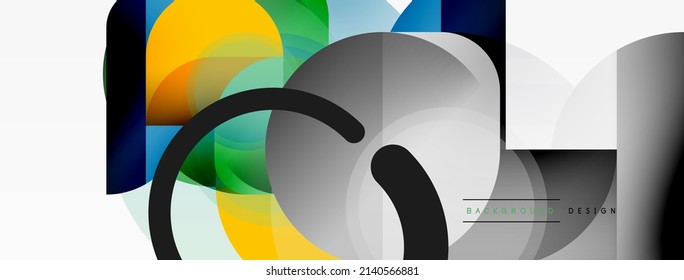 Round triangle shapes lines and circles. Geometric vector illustration for wallpaper banner background or landing page