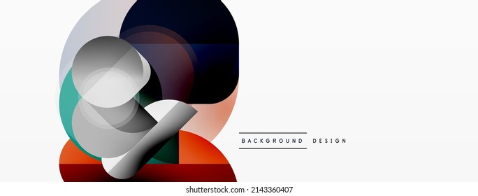 Round triangle shapes lines and circles. Geometric vector illustration for wallpaper banner background or landing page