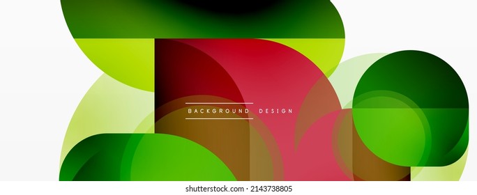 Round triangle shapes lines and circles. Geometric vector illustration for wallpaper banner background or landing page