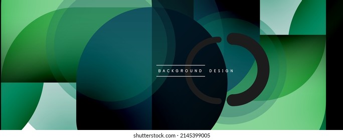 Round triangle shapes lines and circles. Geometric vector illustration for wallpaper banner background or landing page
