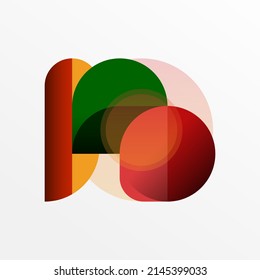 Round triangle shapes lines and circles. Geometric vector illustration for wallpaper banner background or landing page