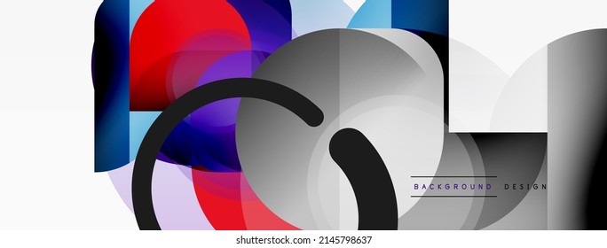 Round triangle shapes lines and circles. Geometric vector illustration for wallpaper banner background or landing page