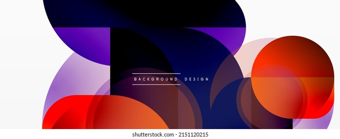 Round triangle shapes lines and circles. Geometric vector illustration for wallpaper banner background or landing page
