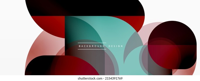 El triángulo redondeado forma líneas y círculos. Ilustración vectorial geométrica para fondo de banner de fondo o página de aterrizaje de papel pintado