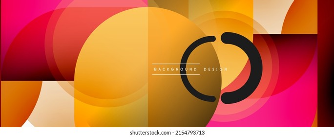 Round triangle shapes lines and circles. Geometric vector illustration for wallpaper banner background or landing page