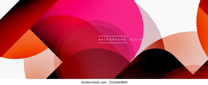 Round triangle shapes lines and circles. Geometric vector illustration for wallpaper banner background or landing page