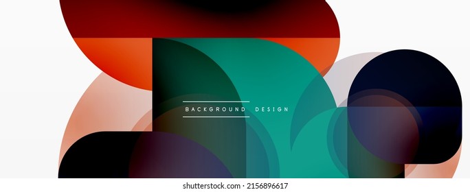 Round triangle shapes lines and circles. Geometric vector illustration for wallpaper banner background or landing page