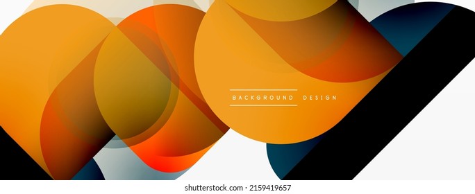El triángulo redondeado forma líneas y círculos. Ilustración vectorial geométrica para fondo de banner de fondo o página de aterrizaje de papel pintado