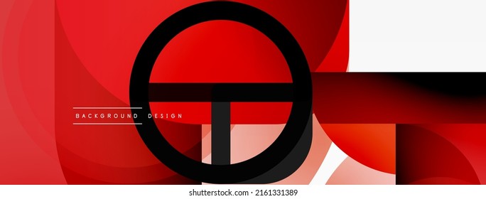 Round triangle shapes lines and circles. Geometric vector illustration for wallpaper banner background or landing page