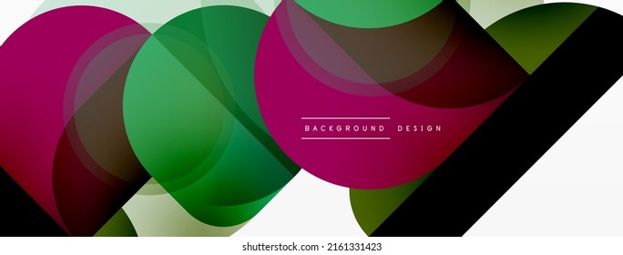 Round triangle shapes lines and circles. Geometric vector illustration for wallpaper banner background or landing page