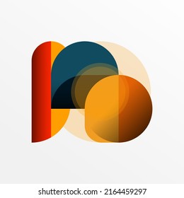 El triángulo redondeado forma líneas y círculos. Ilustración vectorial geométrica para fondo de banner de fondo o página de aterrizaje de papel pintado