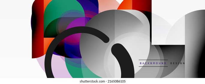 Round triangle shapes lines and circles. Geometric vector illustration for wallpaper banner background or landing page
