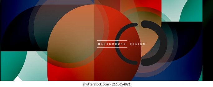 Round triangle shapes lines and circles. Geometric vector illustration for wallpaper banner background or landing page