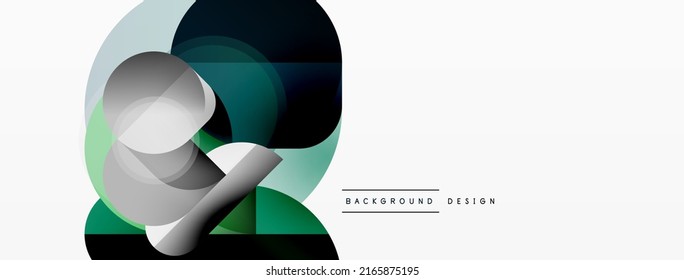 El triángulo redondeado forma líneas y círculos. Ilustración vectorial geométrica para fondo de banner de fondo o página de aterrizaje de papel pintado