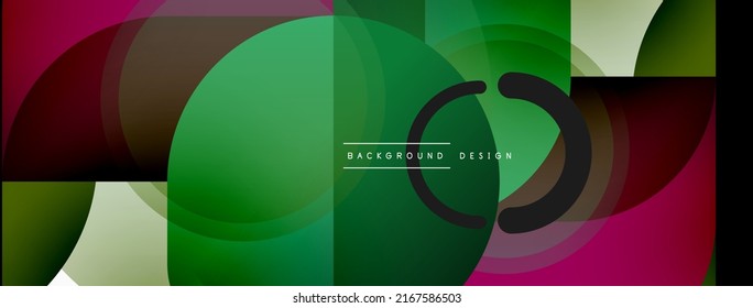 Round triangle shapes lines and circles. Geometric vector illustration for wallpaper banner background or landing page