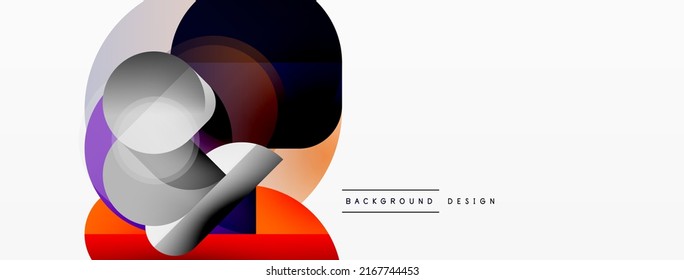 Round triangle shapes lines and circles. Geometric vector illustration for wallpaper banner background or landing page