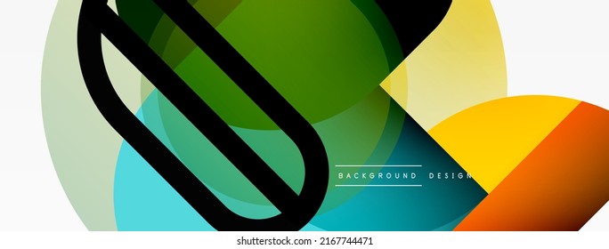Round triangle shapes lines and circles. Geometric vector illustration for wallpaper banner background or landing page