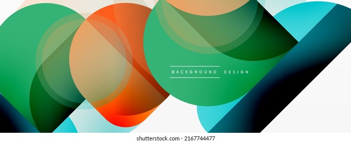 Round triangle shapes lines and circles. Geometric vector illustration for wallpaper banner background or landing page