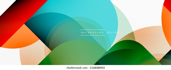 Round triangle shapes lines and circles. Geometric vector illustration for wallpaper banner background or landing page