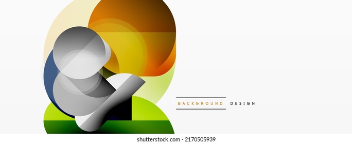Round triangle shapes lines and circles. Geometric vector illustration for wallpaper banner background or landing page
