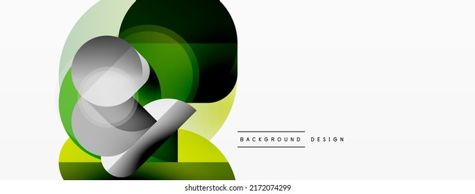 Round triangle shapes lines and circles. Geometric vector illustration for wallpaper banner background or landing page