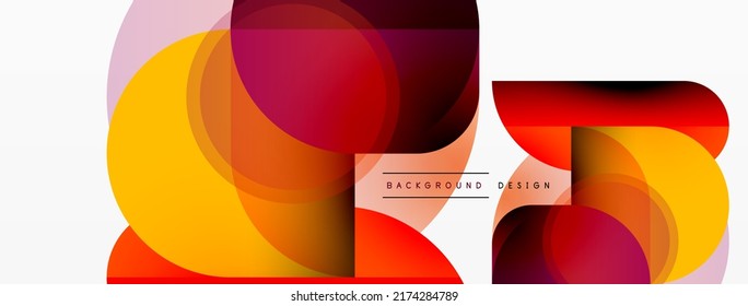 El triángulo redondeado forma líneas y círculos. Ilustración vectorial geométrica para fondo de banner de fondo o página de aterrizaje de papel pintado