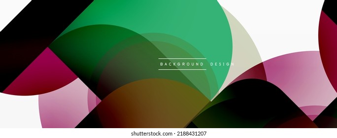Round triangle shapes lines and circles. Geometric vector illustration for wallpaper banner background or landing page