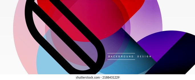 Round triangle shapes lines and circles. Geometric vector illustration for wallpaper banner background or landing page